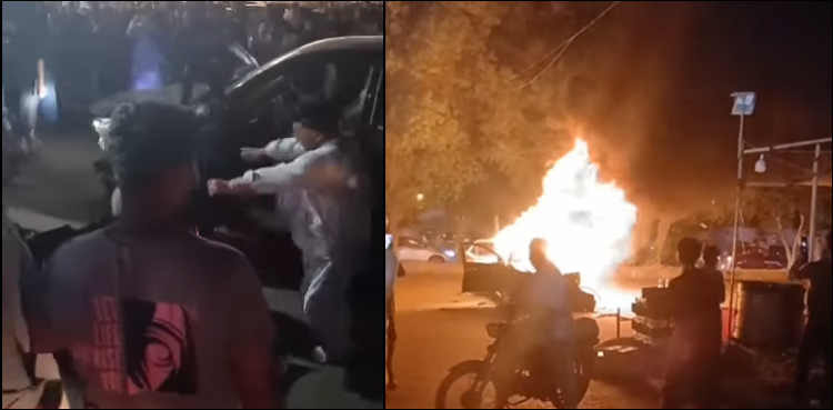 مسکن چورنگی کے قریب تیز رفتار فارچیونر کا حادثہ، گاڑی جلانے والے ریسٹورنٹ ملازم نکلے