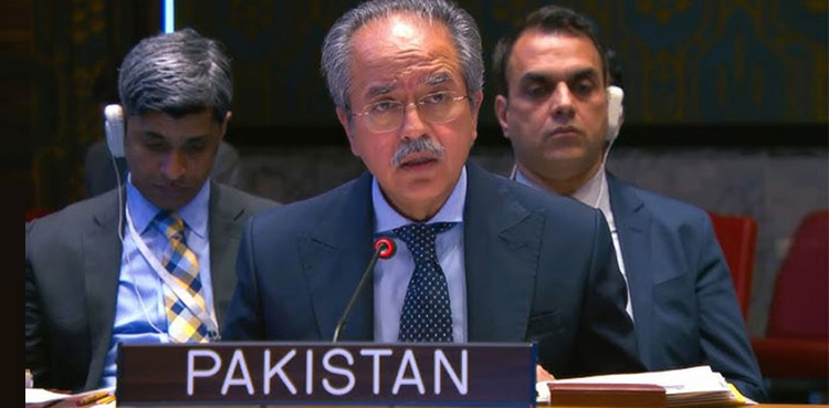 بھارت خطرناک بحری تیاریوں میں مصروف ہے، اقوام متحدہ میں پاکستانی سفیر نے خبردار کردیا