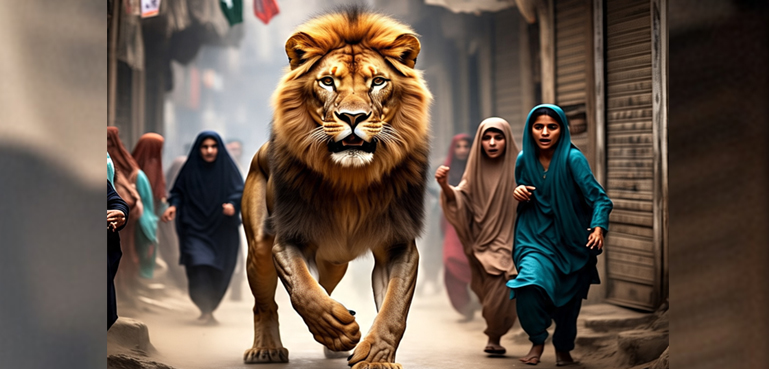 آبادی میں شیر گھس آیا! پھر کیا ہوا؟