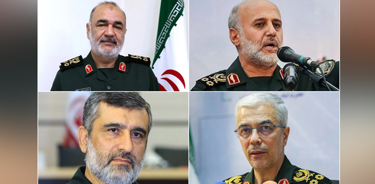 ایران کے اعلیٰ فوجی کمانڈرز، جوہری سائنسدانوں کی سرکاری اعزاز کیساتھ تدفین کا اعلان