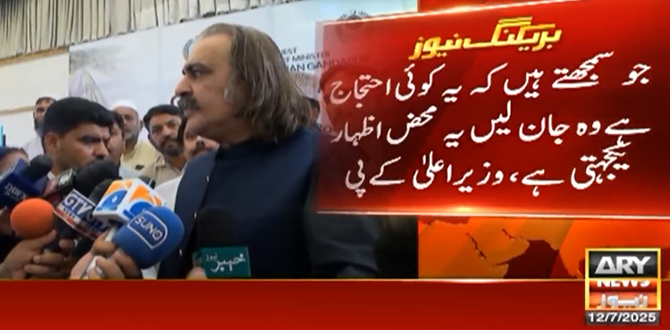 اسمبلی سے نکالے گئے نمائندوں سے اظہار یکجہتی کیلیے پنجاب جا رہے ہیں، علی امین گنڈاپور
