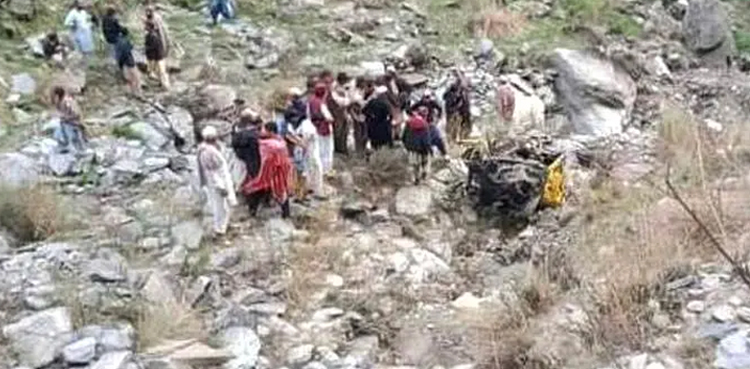 بونیر:  گاڑی کھائی میں گرنے سے ایک ہی خاندان کے 6 افراد جاں بحق