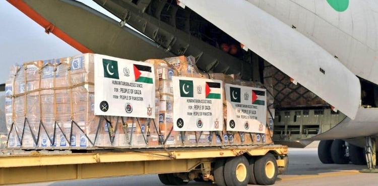 پاکستان کی 100 ٹن کی پہلی امدادی کھیپ فلسطین بھجوانے کی تیاری مکمل