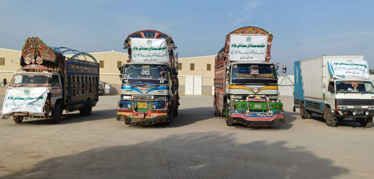 حکومت سندھ کی جانب سے کے پی سیلاب متاثرین کے لیے امدادی سامان روانہ