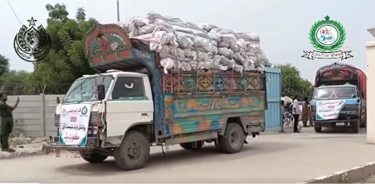ممکنہ سیلاب کا خدشہ ،  سندھ  کے حساس اضلاع کیلئے امدادی سامان روانہ